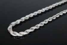 14k STAMPED 8mm Rope Chain Necklace 64ctw VVS1 Simulated Diamonds 150+ HEAVY