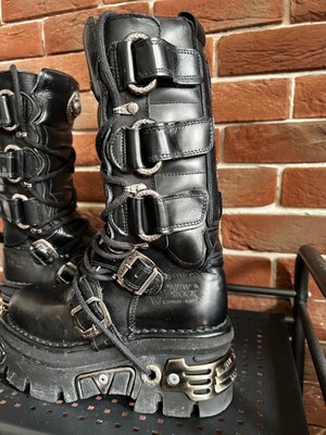 New Rock High Top 00s Boots Avant Garde Platfrom Vintage 36IT 