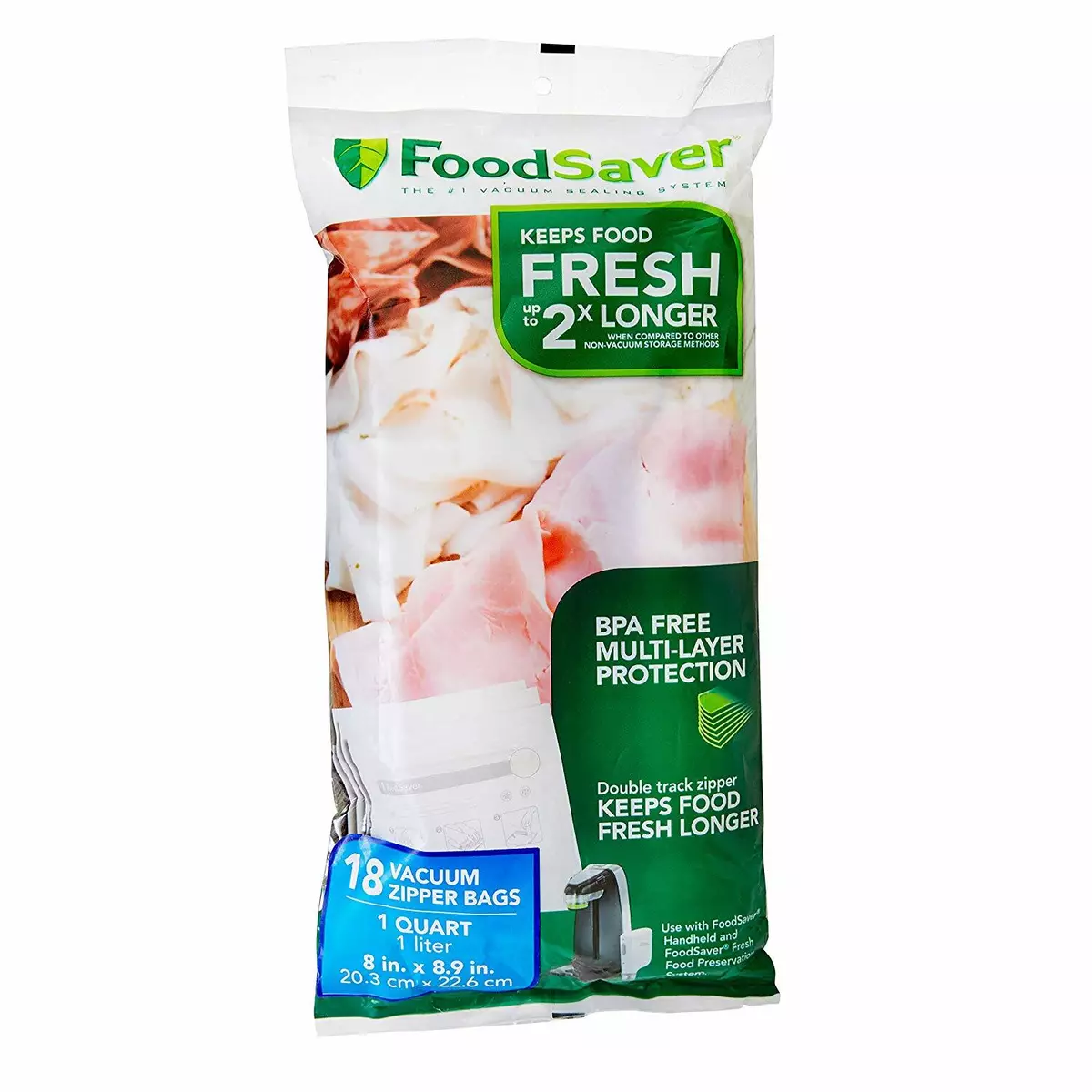 FoodSaver FreshSaver Vacuum Zipper Quart Bags (18-Count) - Power