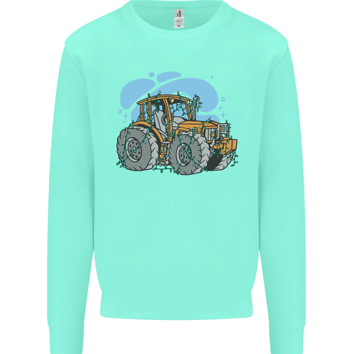 Christmas Tractor Farming Farmer Xmas Kids Sweatshirt Jumper - Picture 26 of 67