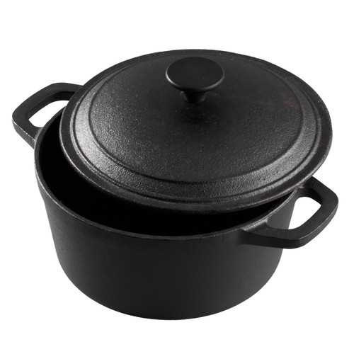 Cast Iron Pot with Lid Non Stick Casserole Dish Dutch Oven Grill Pan Stewpot UK - Picture 24 of 50