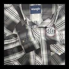 MENS WRANGLER PEARL SNAP LONG SLEEVE SHIRT NWT 2XL