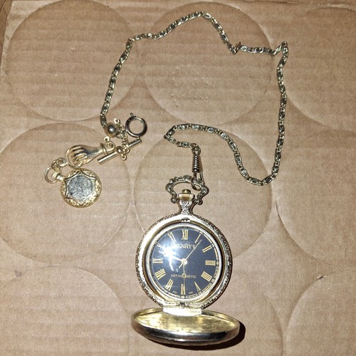 Henry V Antimagnetic Pocket Watch Antique Automobile Car working w chain & Fob - Picture 3 of 3