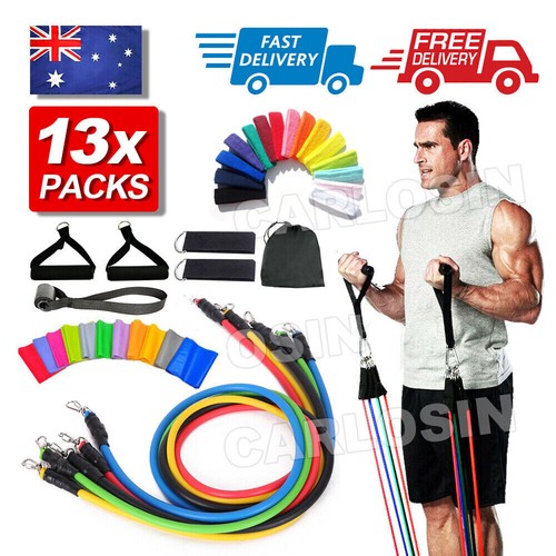 10 Sets X 13Pc Yoga Resistance Band Home Workout Set With Handles