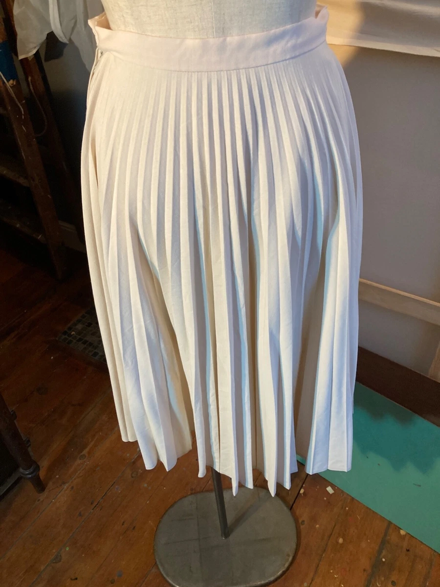 Vintage 1950s St. Michael Tricel pale Beige pleated skirt S eBay
