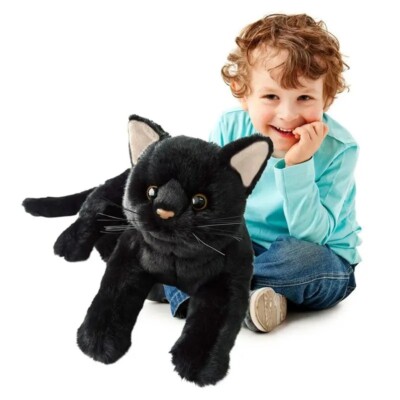 TUG the Plush BLACK CAT Stuffed Animal Cuddle Toys Children Gifts NEW