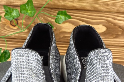 Michael Kors Size 8 M Silver Round Toe Flats Synthetic Women - Picture 3 of 8