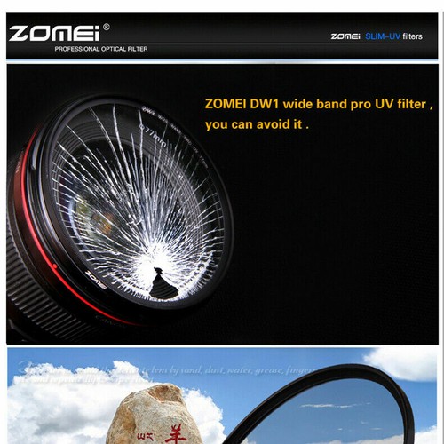 52/58/62/67/72/77/82mm Slim Fader ND2-400+Slim CPL+Slim UV For Digital Camera - Picture 3 of 23