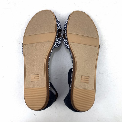 Toms Womens Navy Blue Canvas Geometric Flat Ankle Strap Correa Sandal Sz 6.5 NWT - Bild 12 von 12