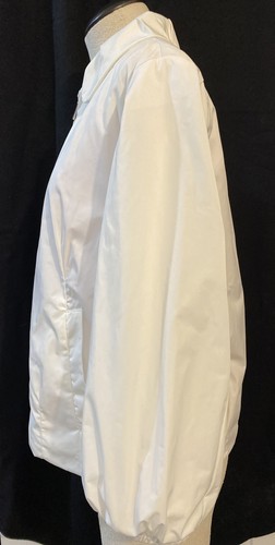 Banana Republic White Poly Full Zip Jacket Coat Women’s Medium M Petite - Picture 5 of 10