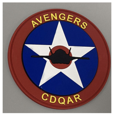 MARINE CORPS ATTACK SQUADRON VMFA-211 AVENGERS CDQAR RED PATCH HOOK & LOOP