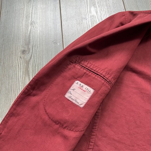 LBM 1911 Wine Red Linen + Cotton Blazer Jacket 50R - Picture 11 of 14