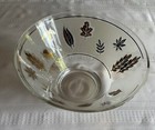 Vintage Libbey Gold Leaf Frosted Glass Chip / Salad Bowl 10.5" — photo 2