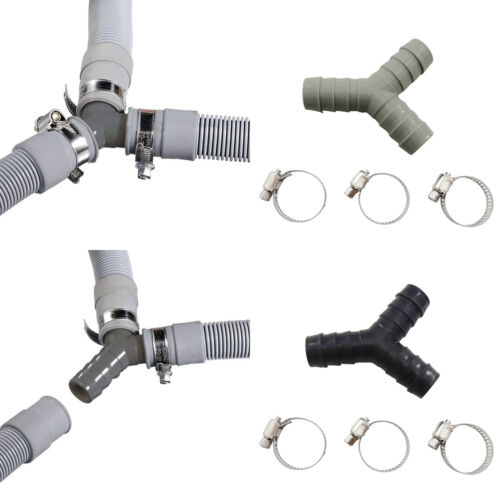 Y Type Washing Machine Drain Hose Connector Plastic Split Pipe Three Way Adapter
