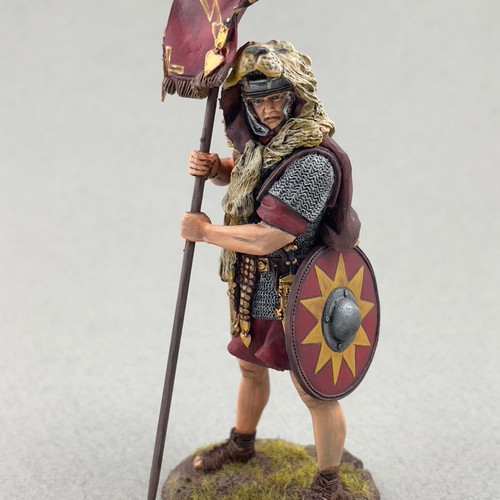 Roman Vexillarius figurine 75 mm, Legio XII Fulminata, Tin toy soldier miniature - Picture 13 of 14