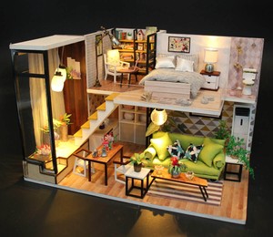 miniature dollhouse rooms