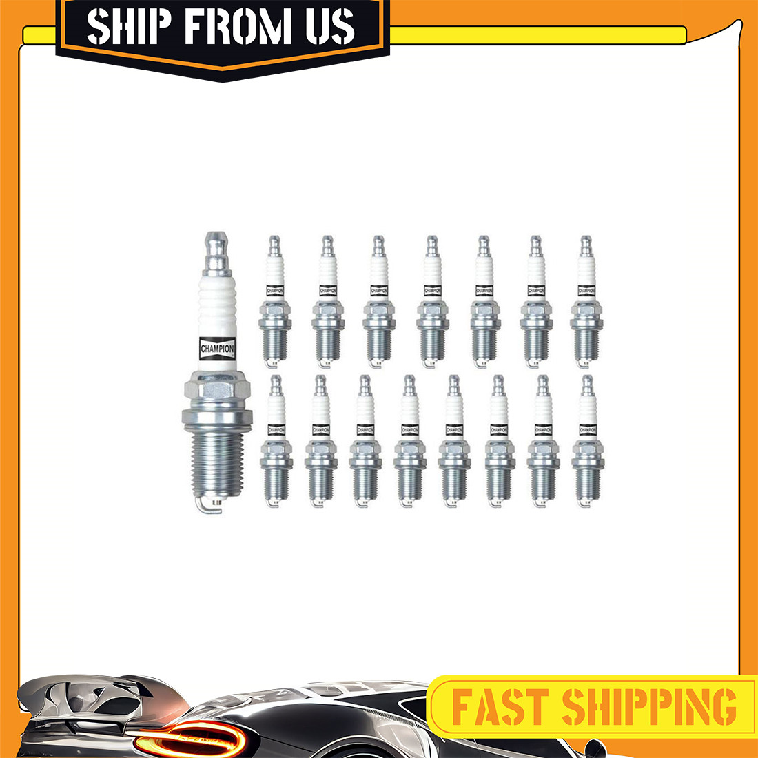 1 SET 16PCS CHAMPION SPARK PLUG COPPER PLUS FOR CHARGER DURANGO V8 5.7L 11-14