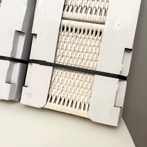 IKEA BRANAS CESTINO BIANCO SPORCO TESSUTO RATTAN SCATOLA PORTAOGGETTI 12,5 X 12,5 X 13,5" LOTTO X2 - Foto 12 di 15