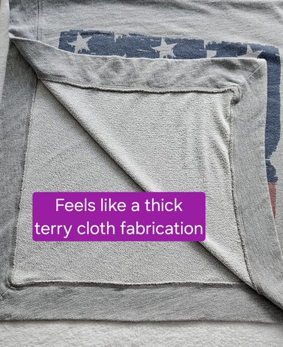 HAUTE HIPPIE schicke Reise USA Flagge frei Menschen Kapuze Kapuzenpullover Goop Poncho Cape O/S - Bild 7 von 11