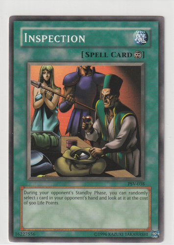 Inspection Yu-Gi-Oh! TCG Pharaoh's Servant PSV-038 Vintage Common Unlimited