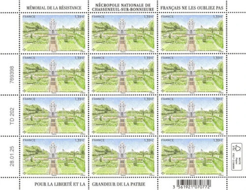 france 2025 memorial Necropolis Chasseneuil sur Bonnieure resistance 12v FULL