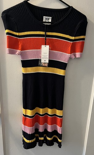 Milly Minis Girls Size 7/8 Striped Dress NWT Multi Stripe Mermaid Flare Dress