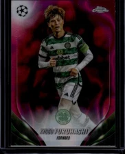 2023-24 Topps Chrome UEFA #127 Kyogo Furuhashi Pink Lava Refractor