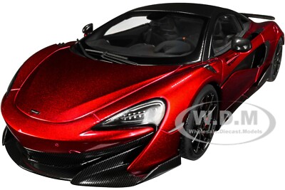 MCLAREN 600LT VERMILLION RED & CARBON 1/18 MODEL CAR BY AUTOART