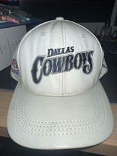 Vintage Dallas Cowboys Leather Modern SnapBack Hat 80s NFL Cap Rare Made In USA