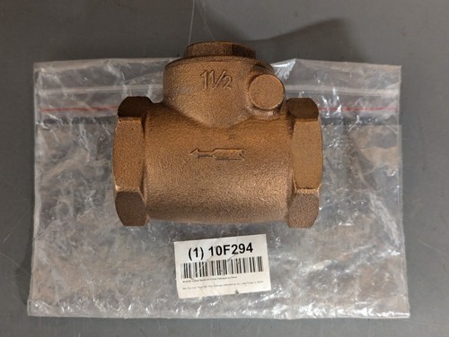 Swing Check Valve - Swing Inline Valve Body 1 1/2" Pipe Size FNPT x FNPT Bronze