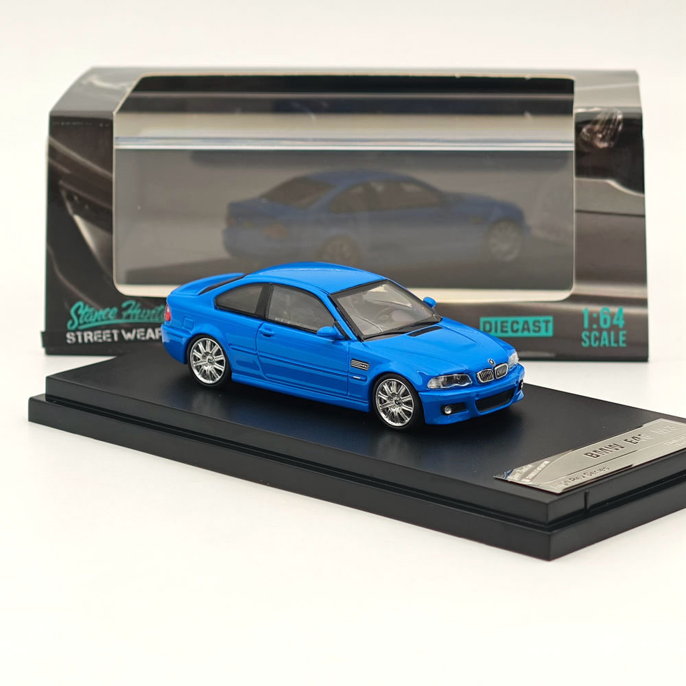 Street Weapon 1:64 E46 M3 HICH REV SERIES Blue Diecast Models Car