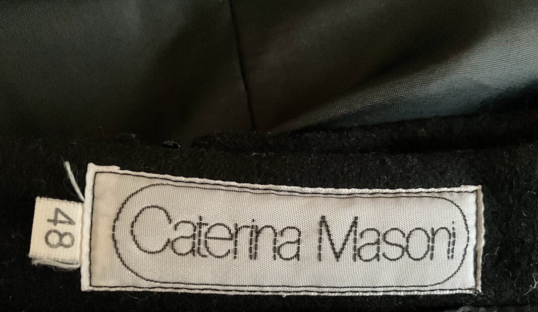 Caterina Masoni Women's warm winter wool skirt, black color, size 48 Skirt Women image 8