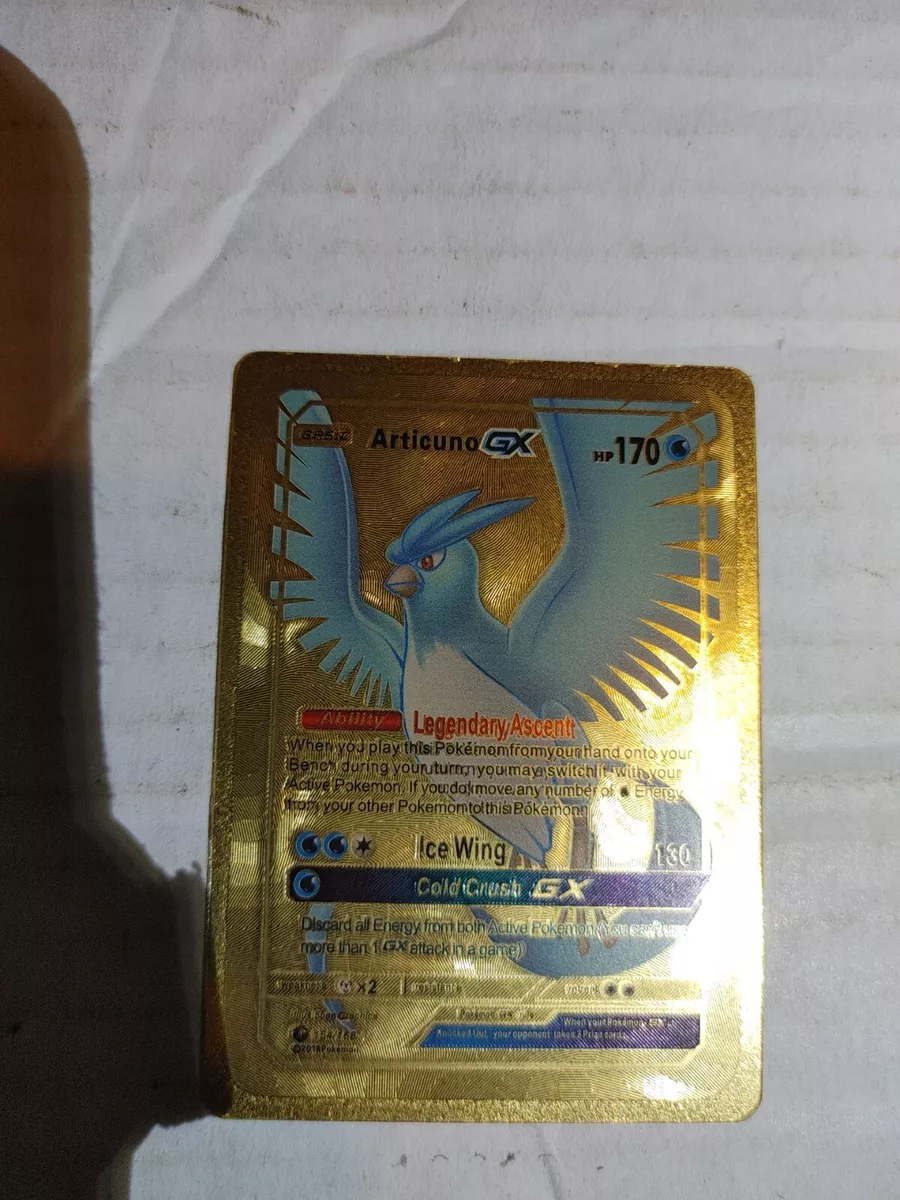 Articuno GX 154/168 HP170 - Gold Foil 🔥Fan Art 🔥Pokemon Card N/M