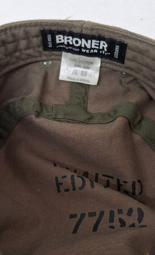 Broner Wear It Military Issue Size S/M Limited Edition Brown Cap Hat - Picture 6 of 6