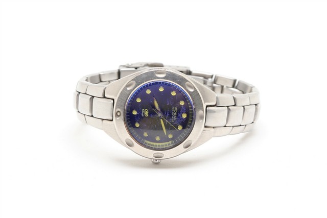 Vintage Men's Fossil Watch Am-3346 Blue 