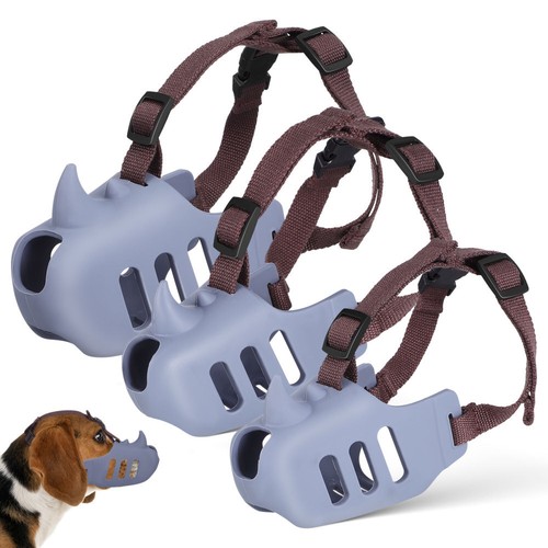 3 Pcs Dog Muzzle for Small Dogs Anti Chew Breathable Basket Muzzles