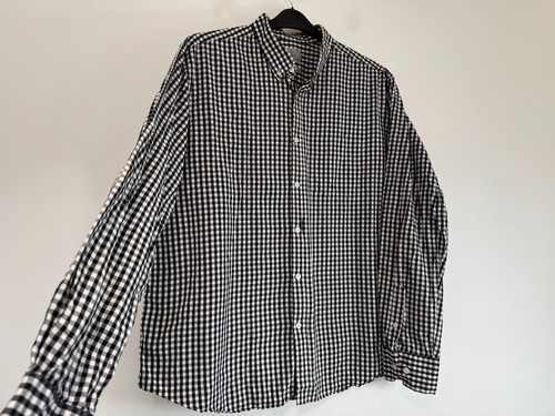 M&S Shirt Mens XXL Blue Check Regular Fit Peached Pure Cotton Long Sleeve Oxford - Picture 4 of 8