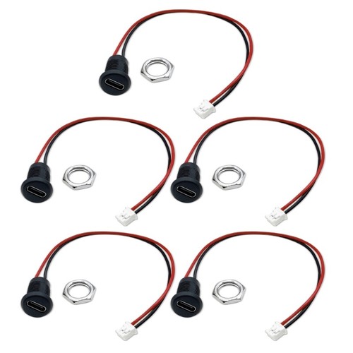 5Pcs Type C Waterproof Female Connector Socket With Wire Fast Charging Socket - Picture 5 of 11
