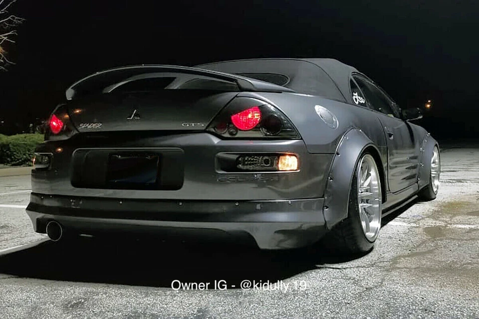 Juego de 4 brotes de guardabarros para Mitsubishi Eclipse CONCAVO carrocería ancha JDM ABS 3,5" Foto 3 de 4