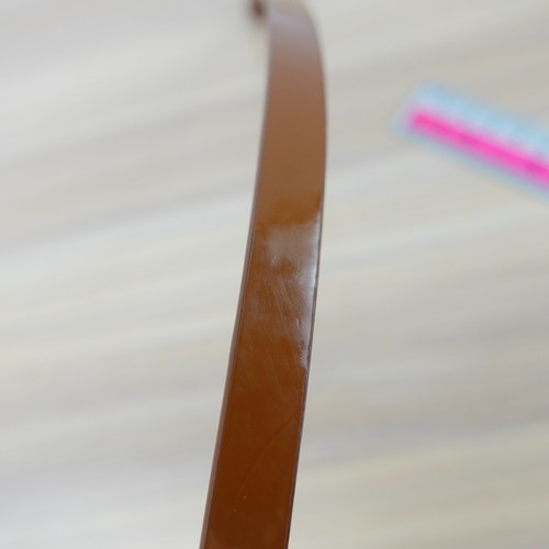 Skinny Slim Leather Belt Womens XS Choco Brown Minimalist Dress Faux Patent H&M - Picture 11 of 12