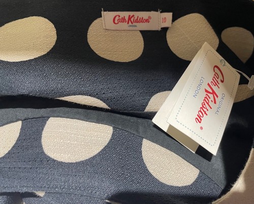 Cath Kidston Cotton Jacquard Polka Dot Shift Tea Dress Size 10 BNWT RRP £65 - Picture 6 of 8