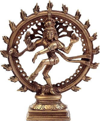 Lord Shiva Dancing Natraj Murti Nataraja Shiv Statue Messing Metall Wohndeko