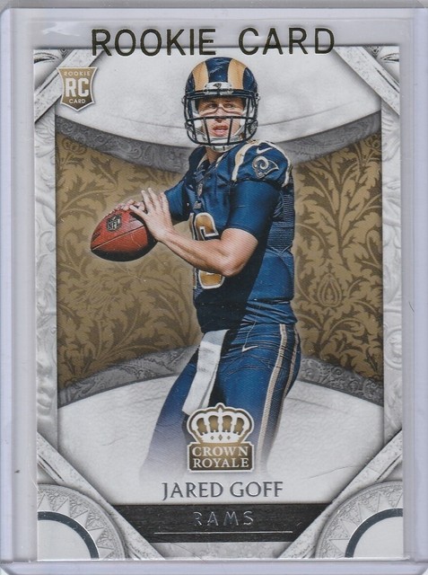 JARED GOFF ROOKIE CARD Crown Royale RAMS RC Los Angeles Football 2016 