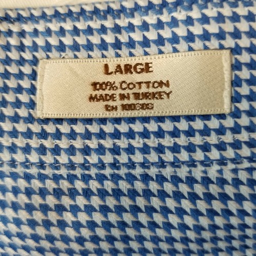 PETER MILLAR Copperheads Golf Course Innisbrook Button Shirt ~ Blue White ~Large - Picture 6 of 7