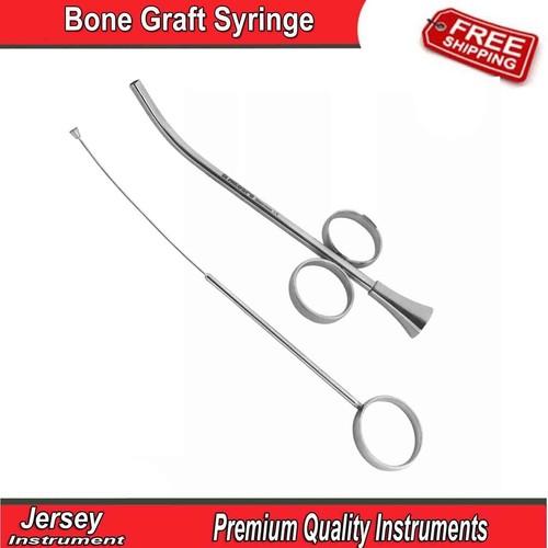 Dental Bone Graft Syringe Curved Surgical Implant Sinus Lift Grafting Instrument - Picture 3 of 5
