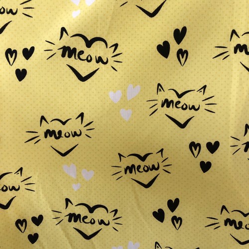 Heartsoul Scrub Top Yellow Cat Kitten Meow With Pockets Size S - Picture 2 of 7