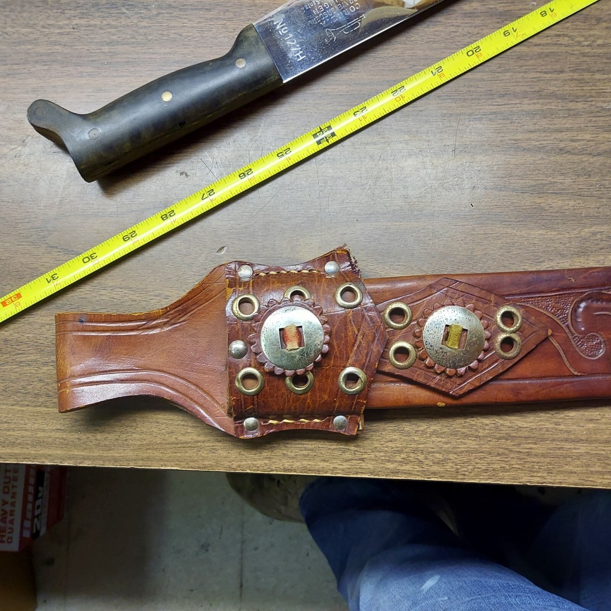 La Marca Corneta Solingen Machete No.127H w/Ornate Tooled Leather