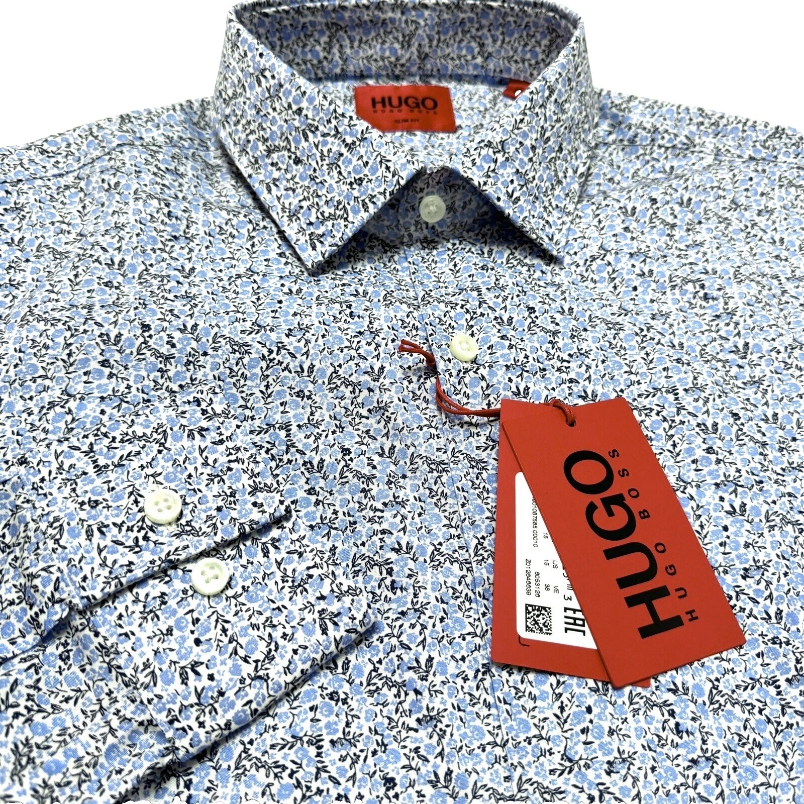 HUGO BOSS Floral Dress Shirts for Men