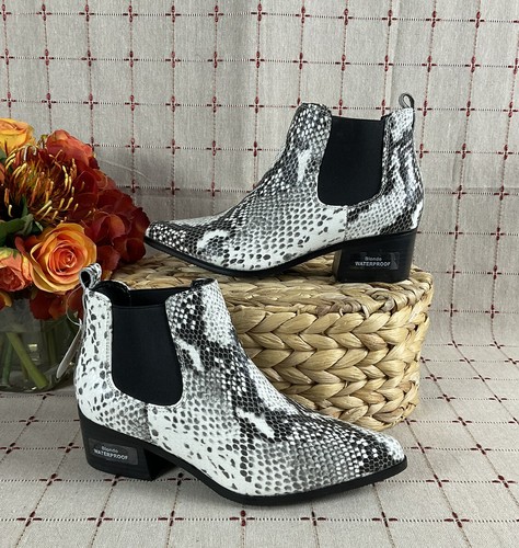 Blondo “Emelia” Snakeskin Embossed Leather Chelsea Ankle Boots B6650 195 Sz 6.5  - Picture 1 of 8
