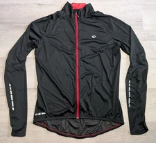 Pearl Izumi Jacket Mens Sz XL P.R.O. Series Softshell Full Zip Cycling Black Red